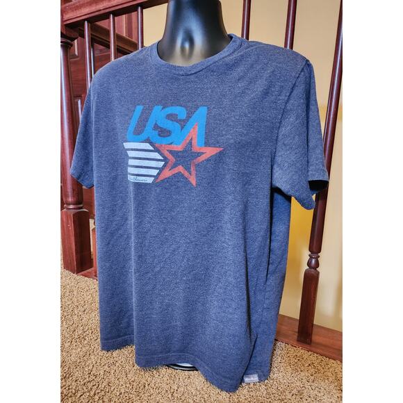 Eddie Bauer USA Shirt Mens Large Legend Wash Distress Vintage Style Short Sleeve - Picture 6 of 16